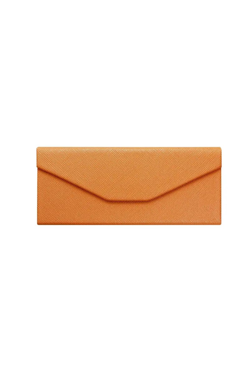 brillen koker - PU - oranje - cadeau tip