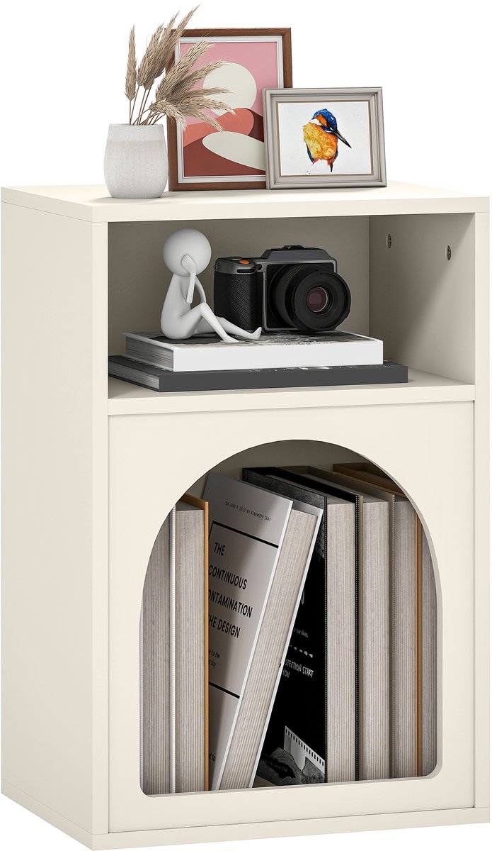 Homcom Nachtkastje-MDF-40x30x60cm-Crème