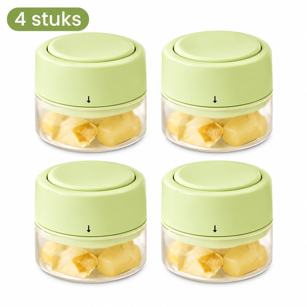 IJsblokjesvorm, stapelbaar, gemakkelijk uit de vorm te drukken | Mini-ijsblokjesmachine voor vriezer en koelkast, ijskoffie, cocktails, whisky en - 4 tuks