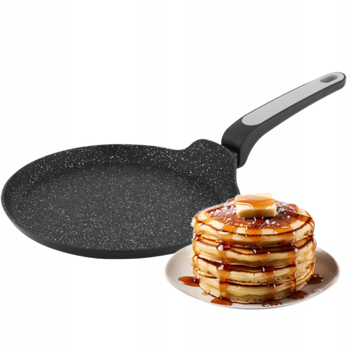 Pannenkoekenpan Salto Zilver 26cm - Complete Inductie, Greblon C3+