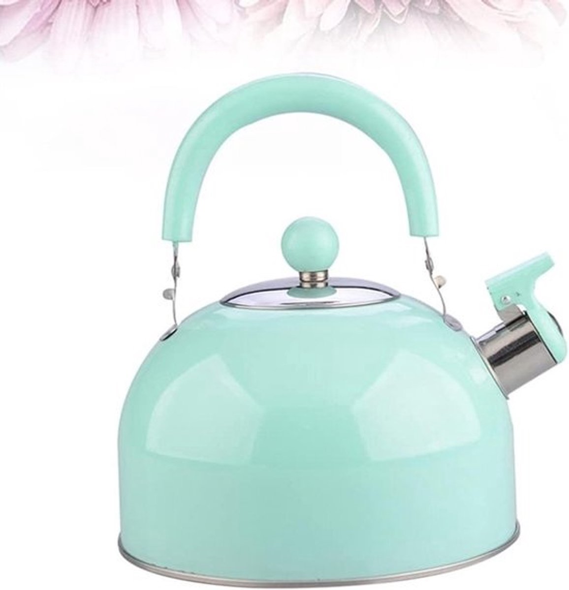 Waterkoker met Fluitje - Theepot RVS - Thee Zetten - Niet-Magnetisch Verdikt - 2.5L - Zilverkleurig