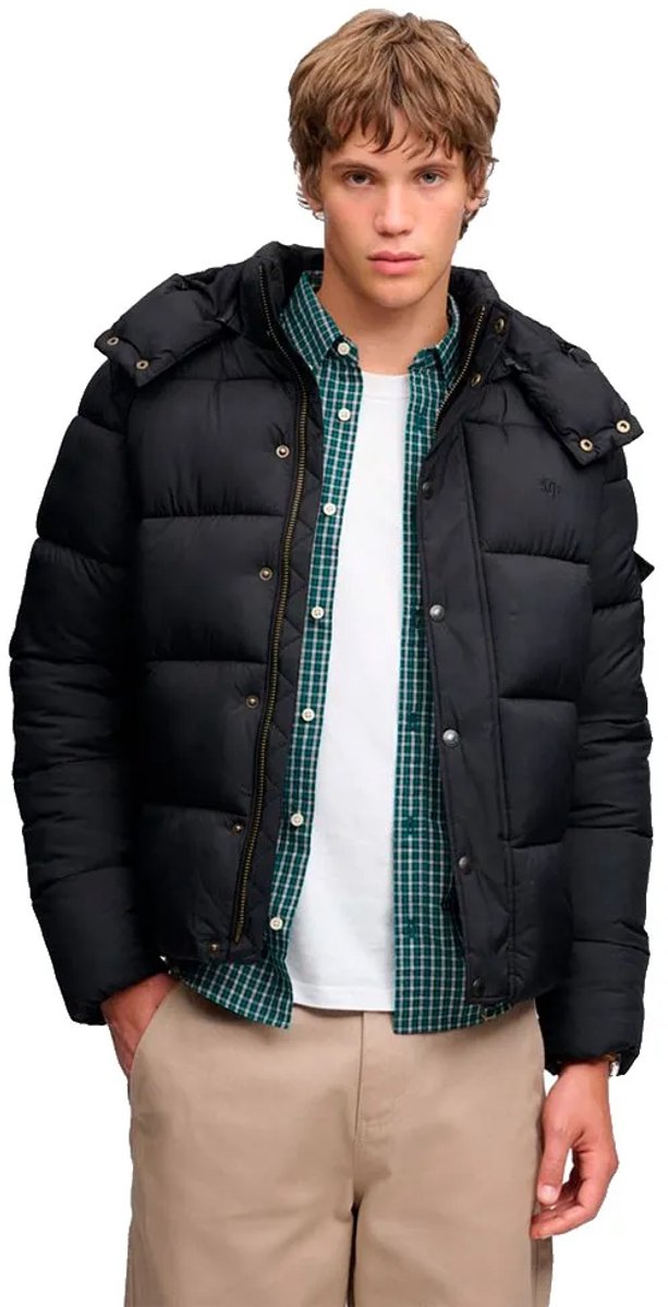 Superdry Premium Ripstop Pufferjas Heren Gewatteerde jassen Zwart