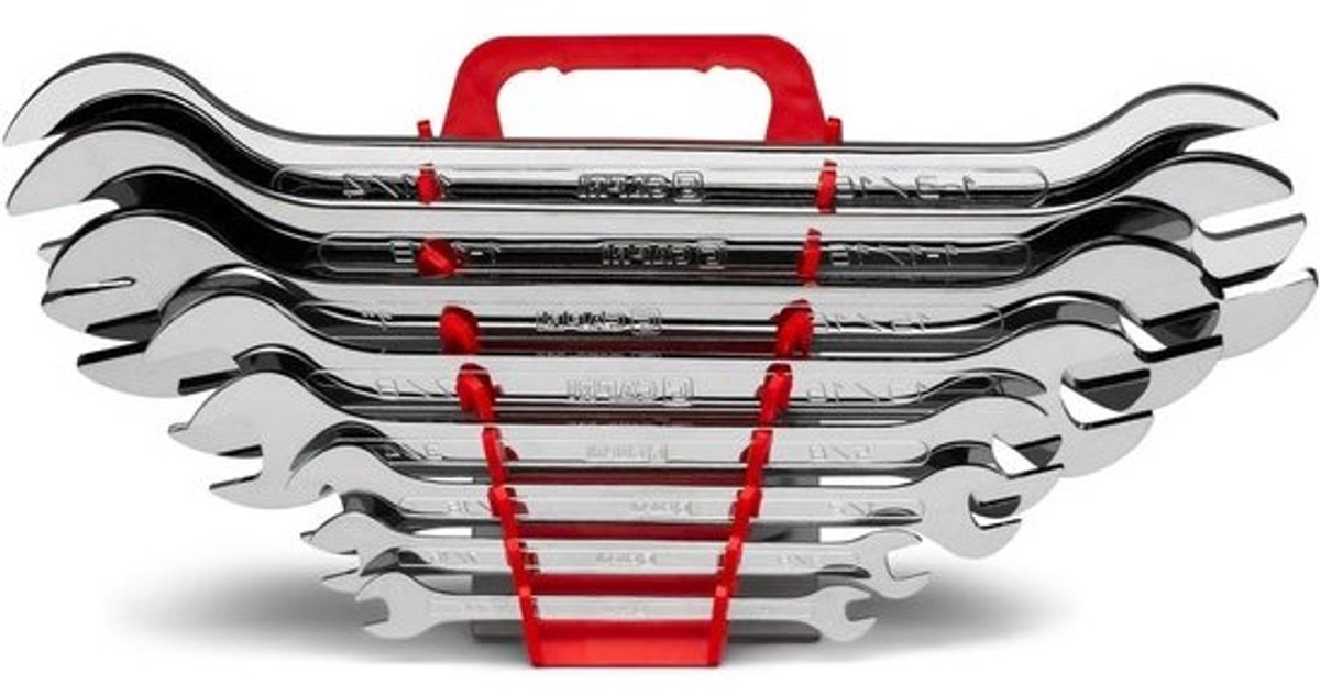 Superdunne Steeksleutel Set - Mechanische Sleutels - Kleine Ruimtes Repareren - Ultralaag Profiel - SAE 1/4 tot 1-1/4 inch - Chroom