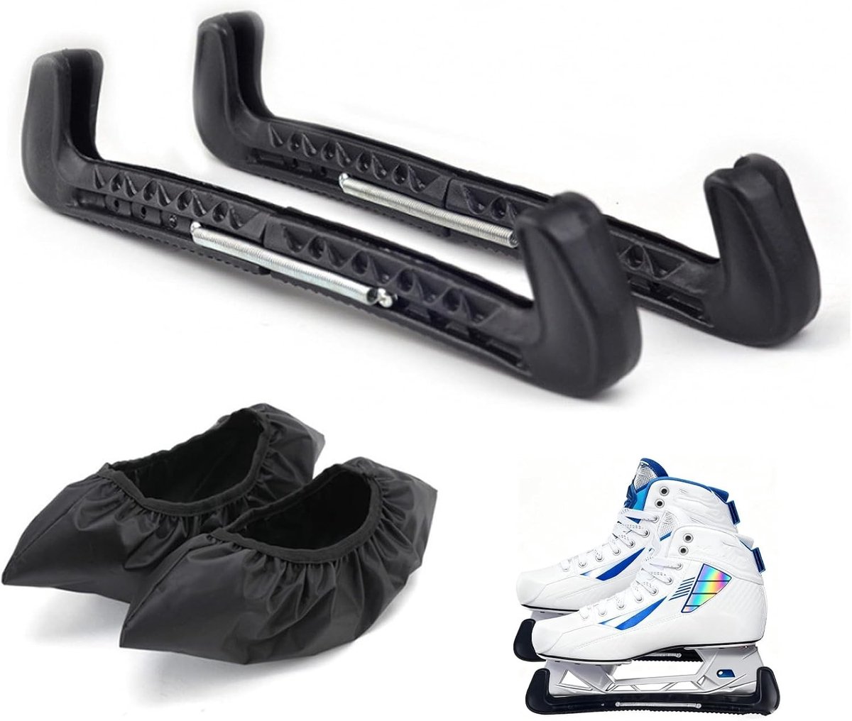 Beschermhoes voor Schaatsen - Plastic Schaatsbescherming voor IJs- en Hockeyskaten, Maat 310, Blauw