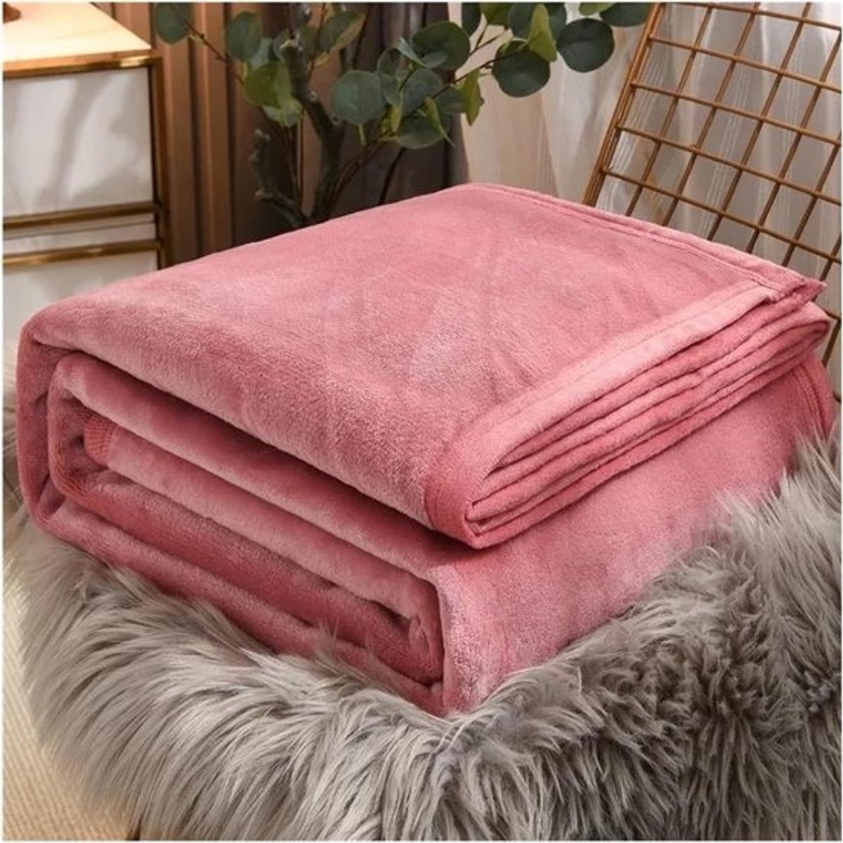 Flanellen Plaid Deken - Fleece Deken Microvezel Plaid - Bank en Bed - Lichtgewicht Super Zacht