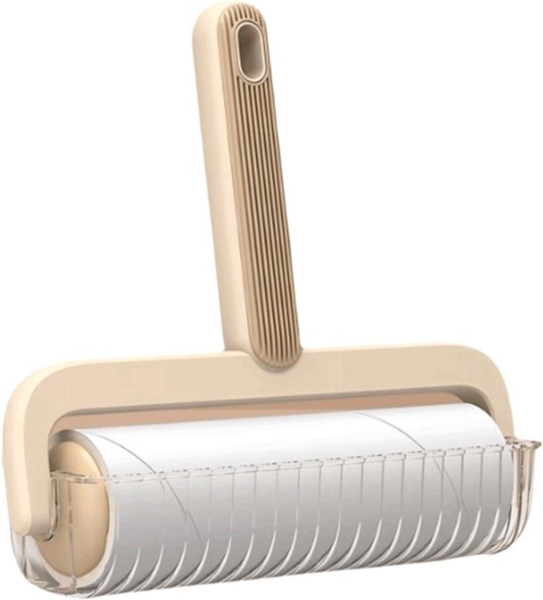 Pluisroller Kleding - Kleverige Roller Ontpluizer - Kleding Reinigen - Met Transparant Deksel - 60 Vellen - Wit