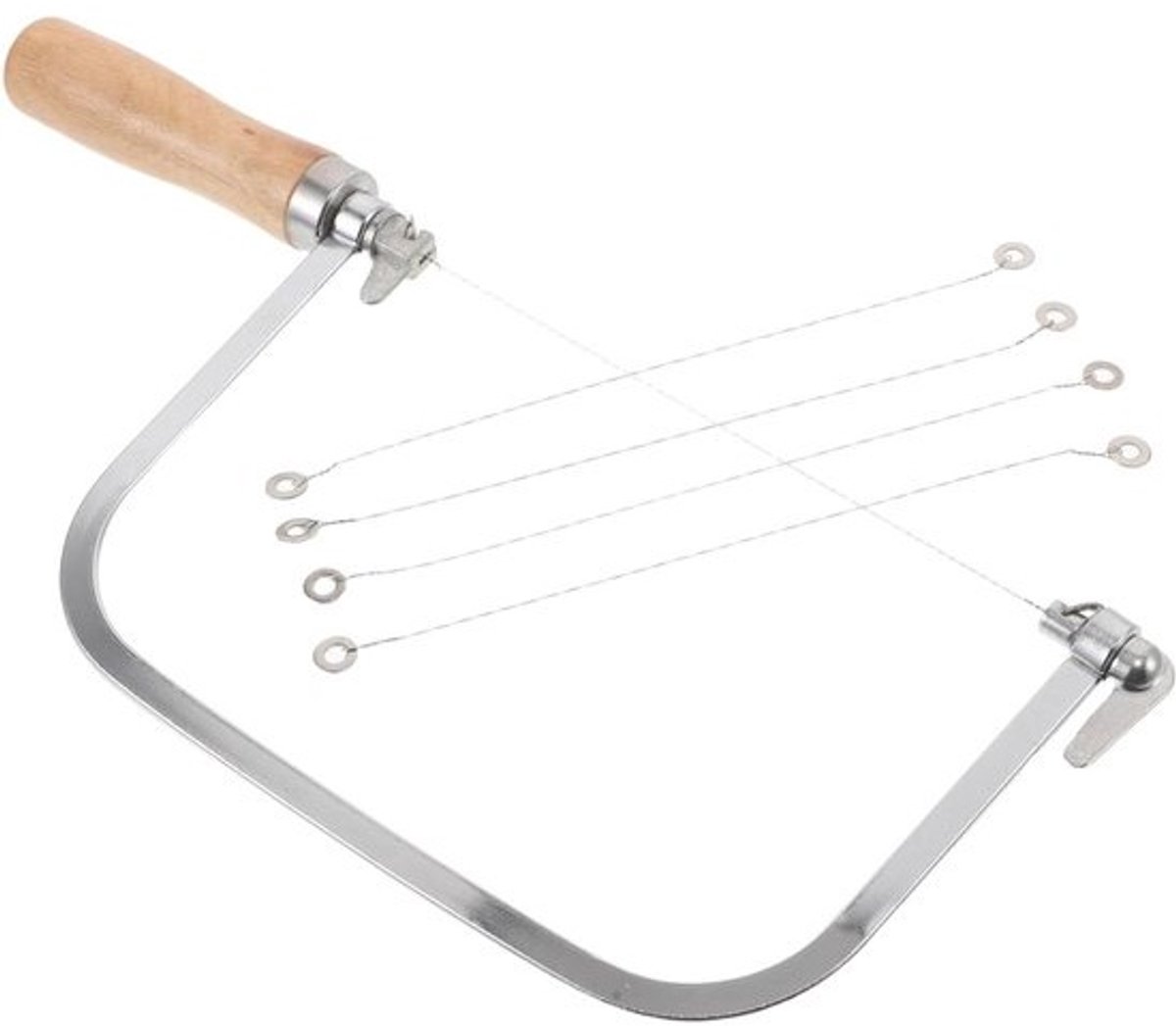 Zeepsnijder met Houtgreep - Zeep Snijgereedschap Kaas Snijder - Handgemaakte Zeep Maken - Verstelbare Draad Snijder - 29.5 cm