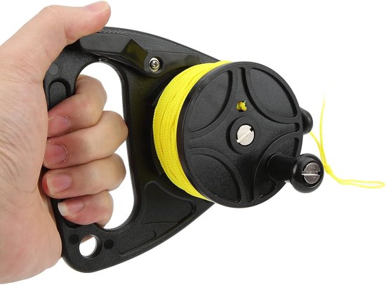 Diving Reel met Duimstop, Draagbare 150ft Reel voor Duiken, Verkenning van Grotten en Scheepswrakken, Recreatief Duiken en Speervissen met Stopknop — afbeelding 4