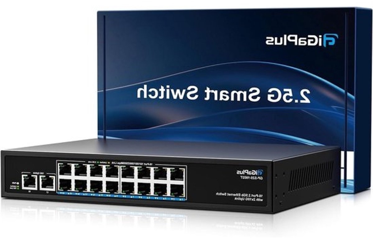 Netwerk Switch - Ethernet Hub - Snelle Dataoverdracht - 18 Poorten 2.5G/10G - 120Gbps Capaciteit - Zwart