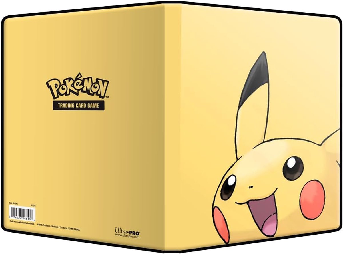 Pokémon Map voor Pokémon Kaarten - Ruimte voor 80 Kaarten - 4 Vakken per Pagina - Pikachu - Pokemon Verzamelmap - Pokemon Binder - Pokemon Portfolio - TCG