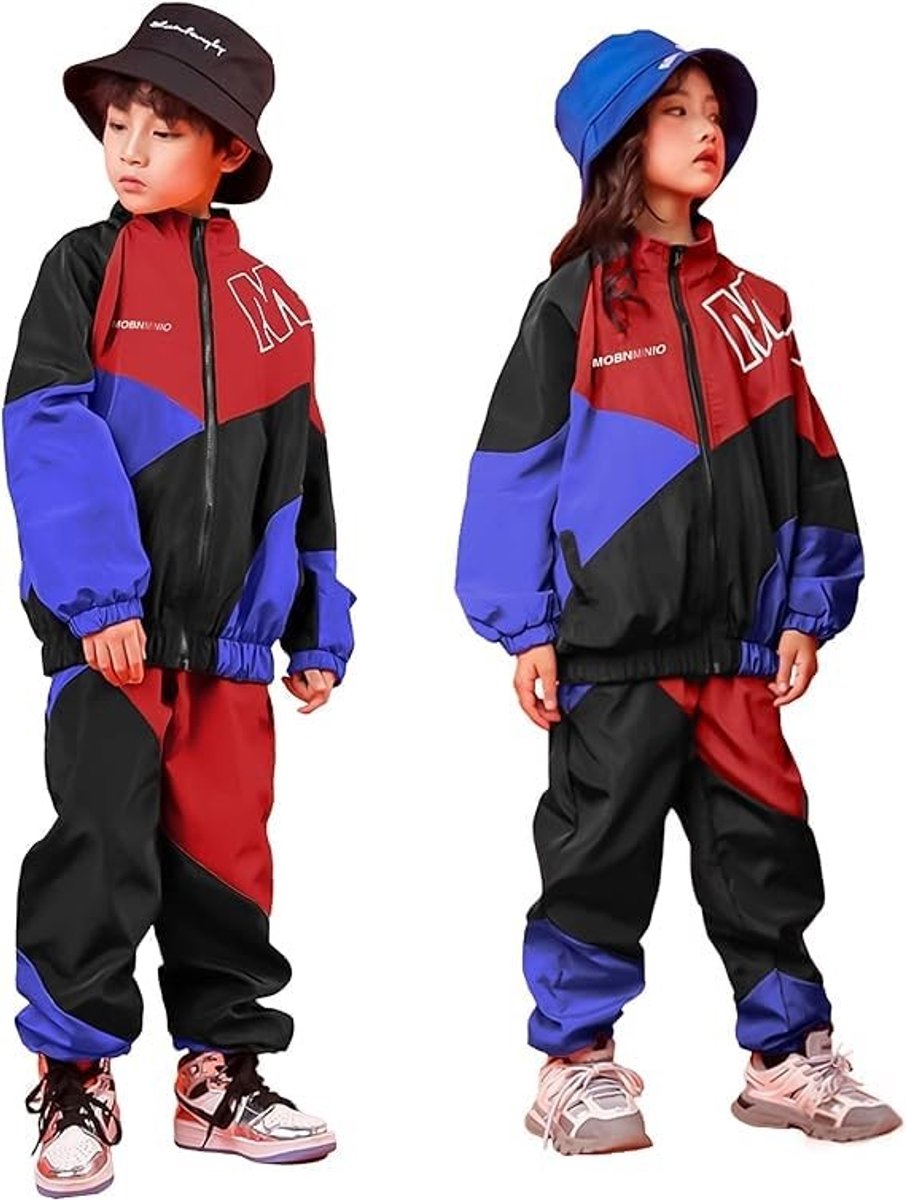 Hip Hop Kostuum Kids - Kleurblok - Rood
