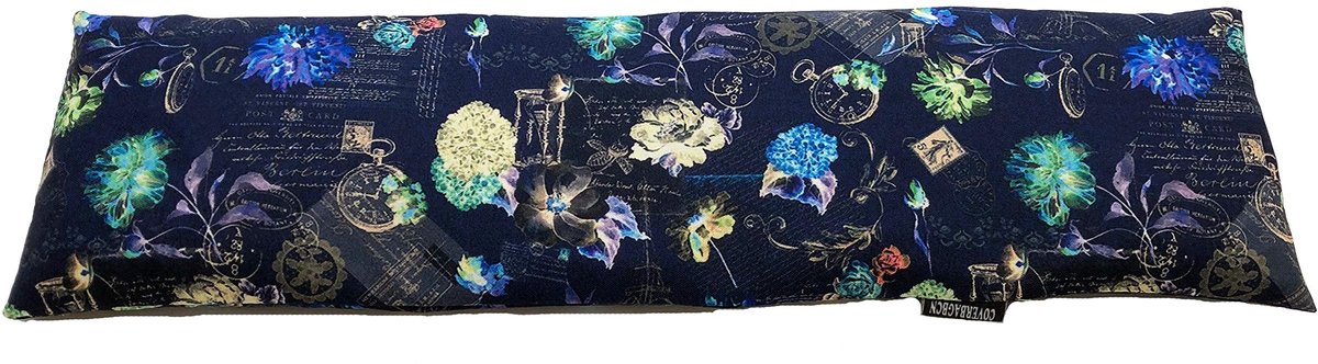 Kersenpitkussen met Warmte - 50 x 14 cm - Vintage Blauw