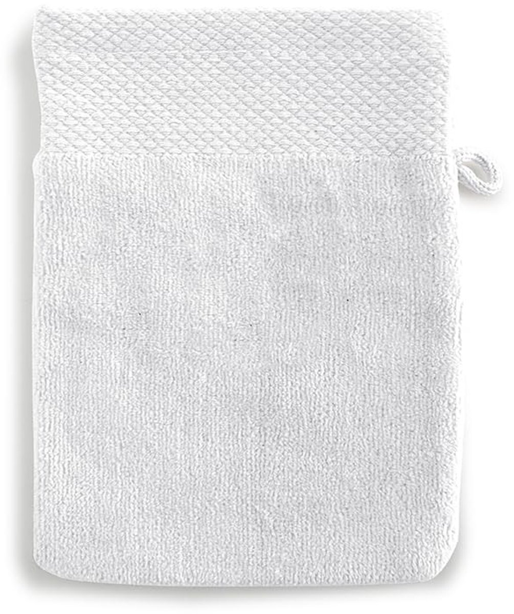 Washand Diamond Velours - Wit - Set van 12