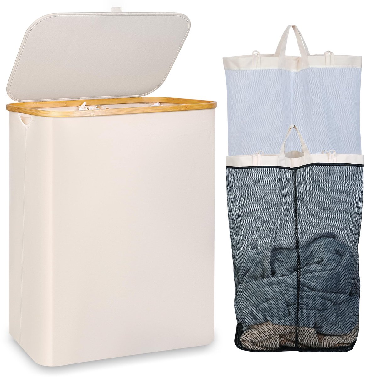 Vouwbare Wasmand - 150 Liter - Beige