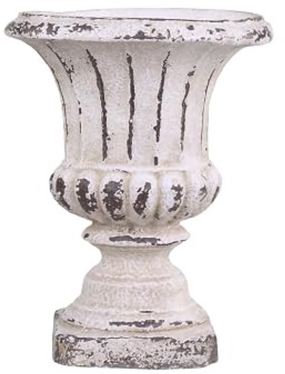 Vintage Centerpiece op voet - Antiek crème - 29,5 cm