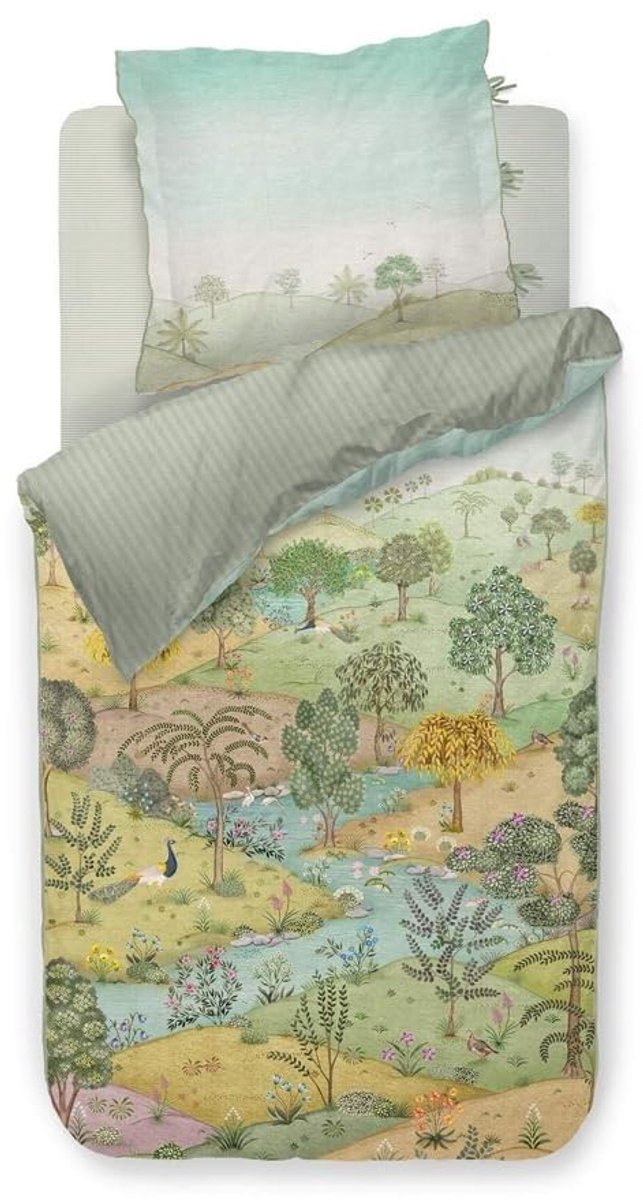 Dekbedovertrekset Cabrera - Groene kleuren 155x220 cm