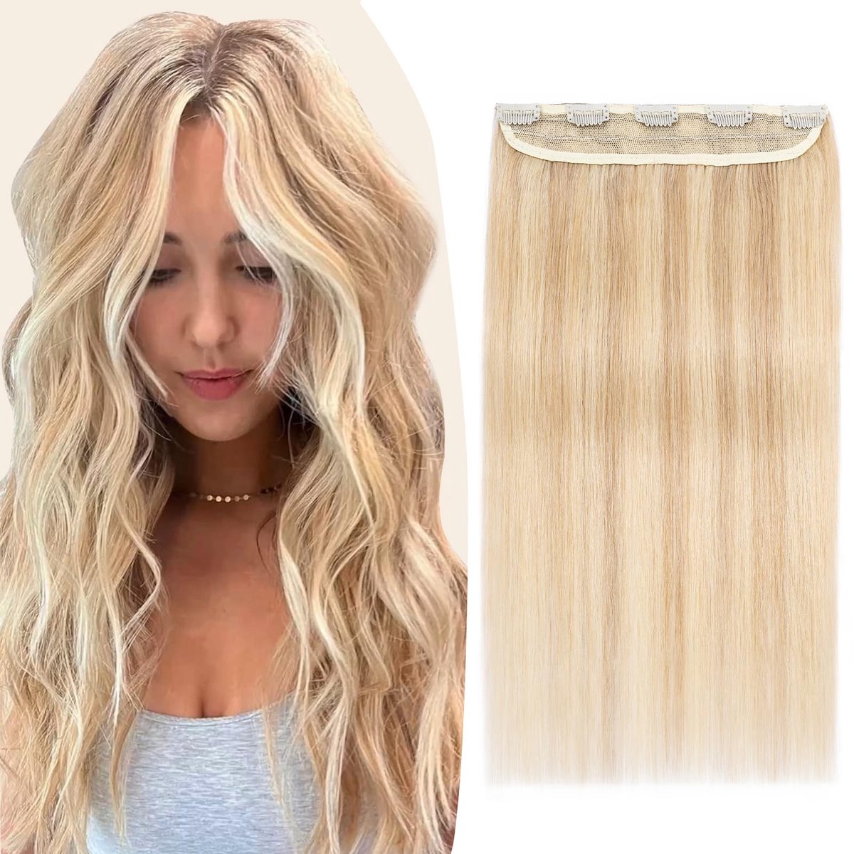 Clip-In Haarextensions - Blonde Balayage 50 cm - 50 g