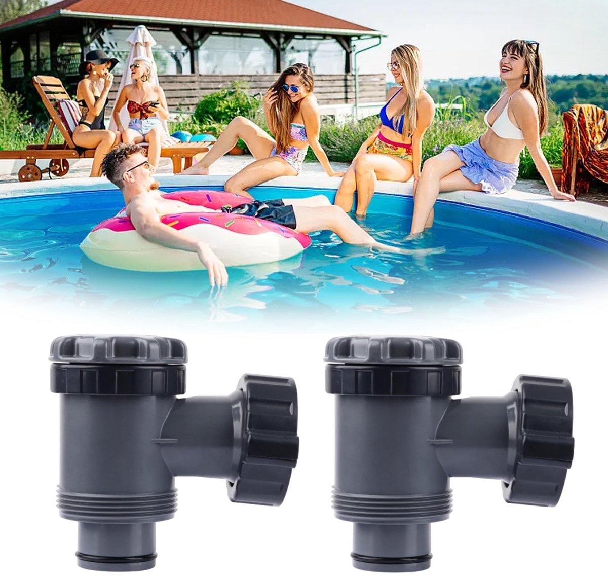 Afsluitklep voor Zwembad - 38 mm