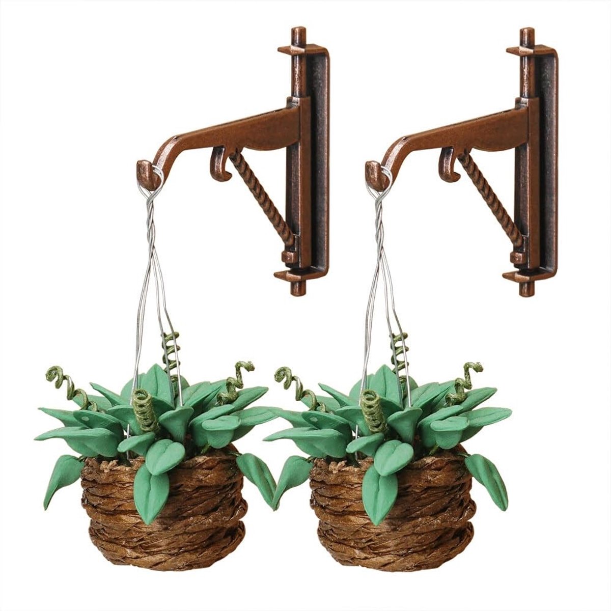 Miniatuur Plant en Hangbeugel - Dollhouse Accessoires 1/12 Schaal