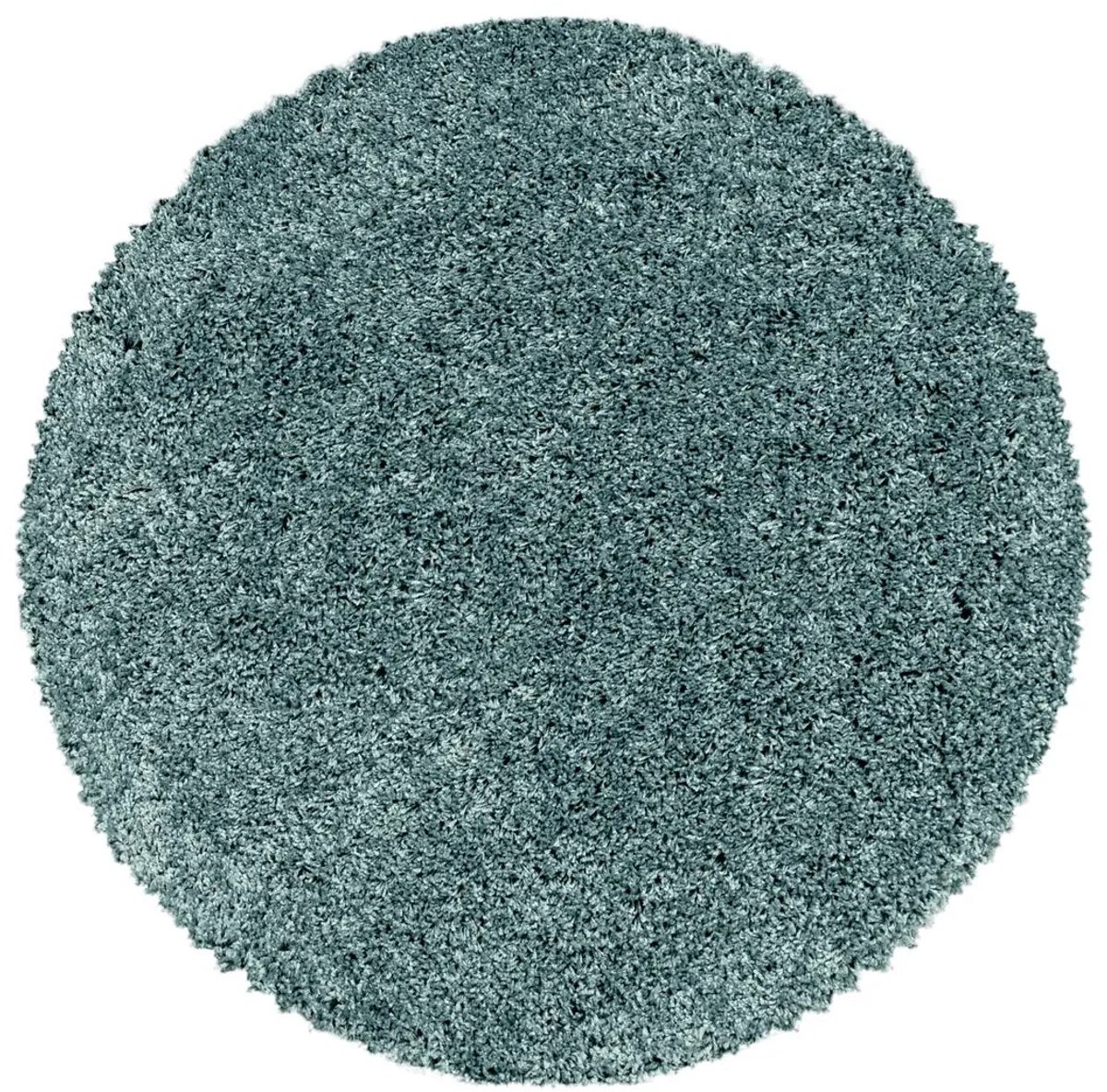 Dutch XXL Rond Hoogpolig Vloerkleed | Tapijt | Shaggy | Sydney | Uni | Aquablauw | 200x200 cm