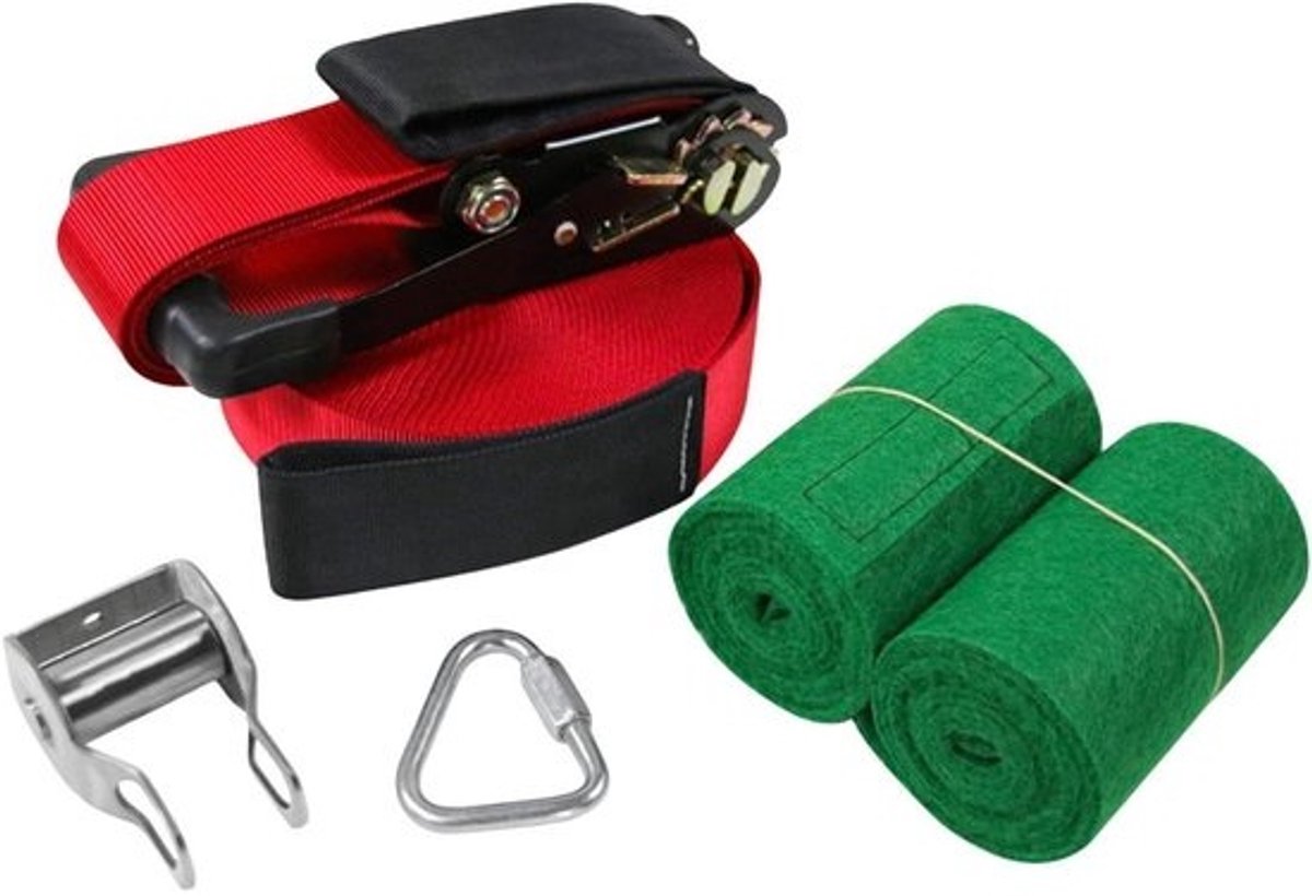 Kinder zip-line set - Avontuurlijke speelset - Buiten spelen - Stabiele constructie - 15 meter - Suit