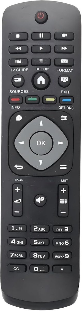 Universele afstandsbediening voor LCD LED Smart TV met 6 sneltoetsen en vervangbare functies