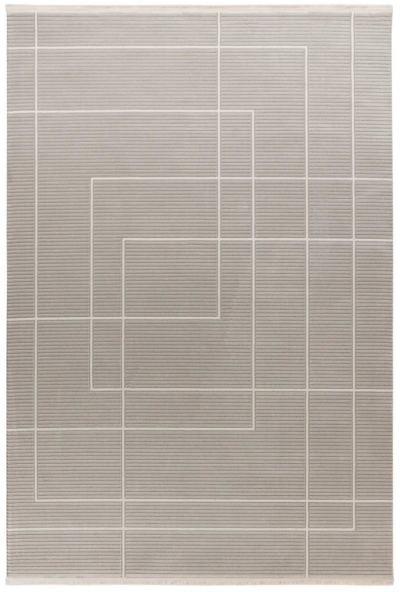 Dutch XXL Laagpolig Vloerkleed | Tapijt | Elif | Geometrisch | Zilver | 160x230 cm