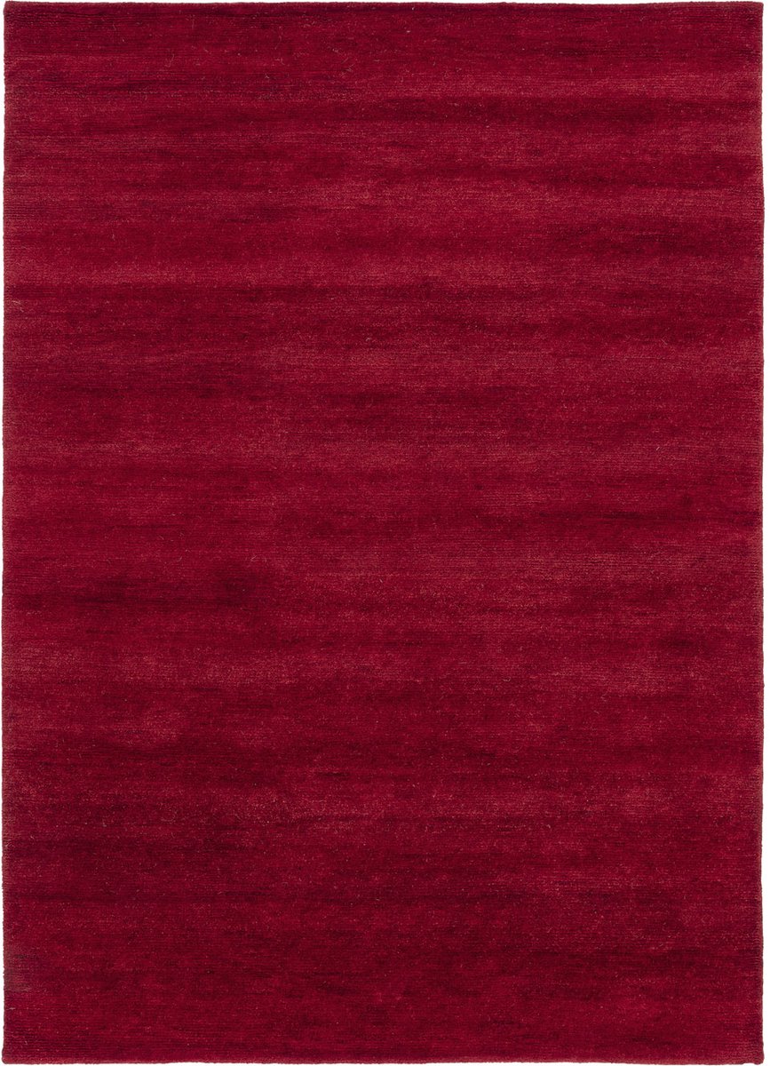 Lino Heritage Rood Vloerkleed 140x200cm – Handgeknoopt Tapijt van 100% Handgesponnen Wol - 15mm dik – 4,5 kg/m² - 57.800 knopen/m² - Hoogwaardig Vloerkleed voor o.a. Woonkamer, Eetkamer, Slaapkamer en Hal