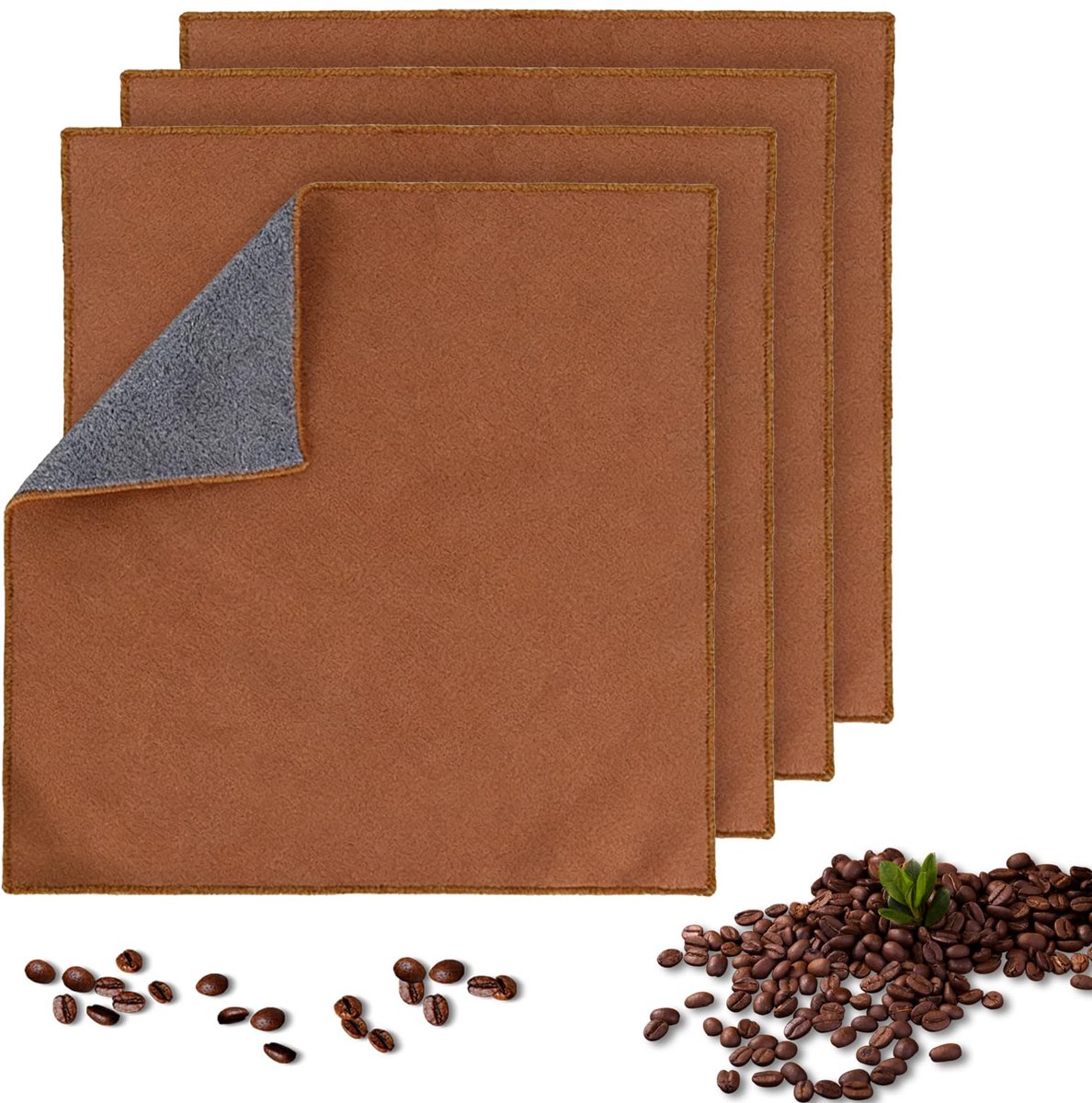 Microvezeldoeken set - 4 stuks - Voor Barista en Koffiemachine - 30x30 cm