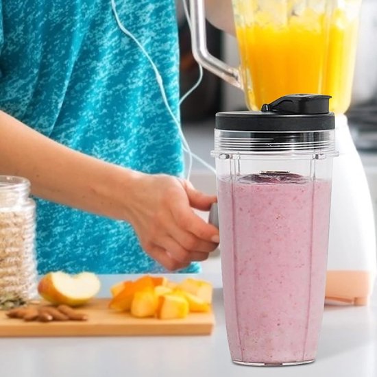 Vervangend deksel voor juicer met flip-top, blenderbekers voor smoothies en sap, geschikt voor diverse blenders — afbeelding 2