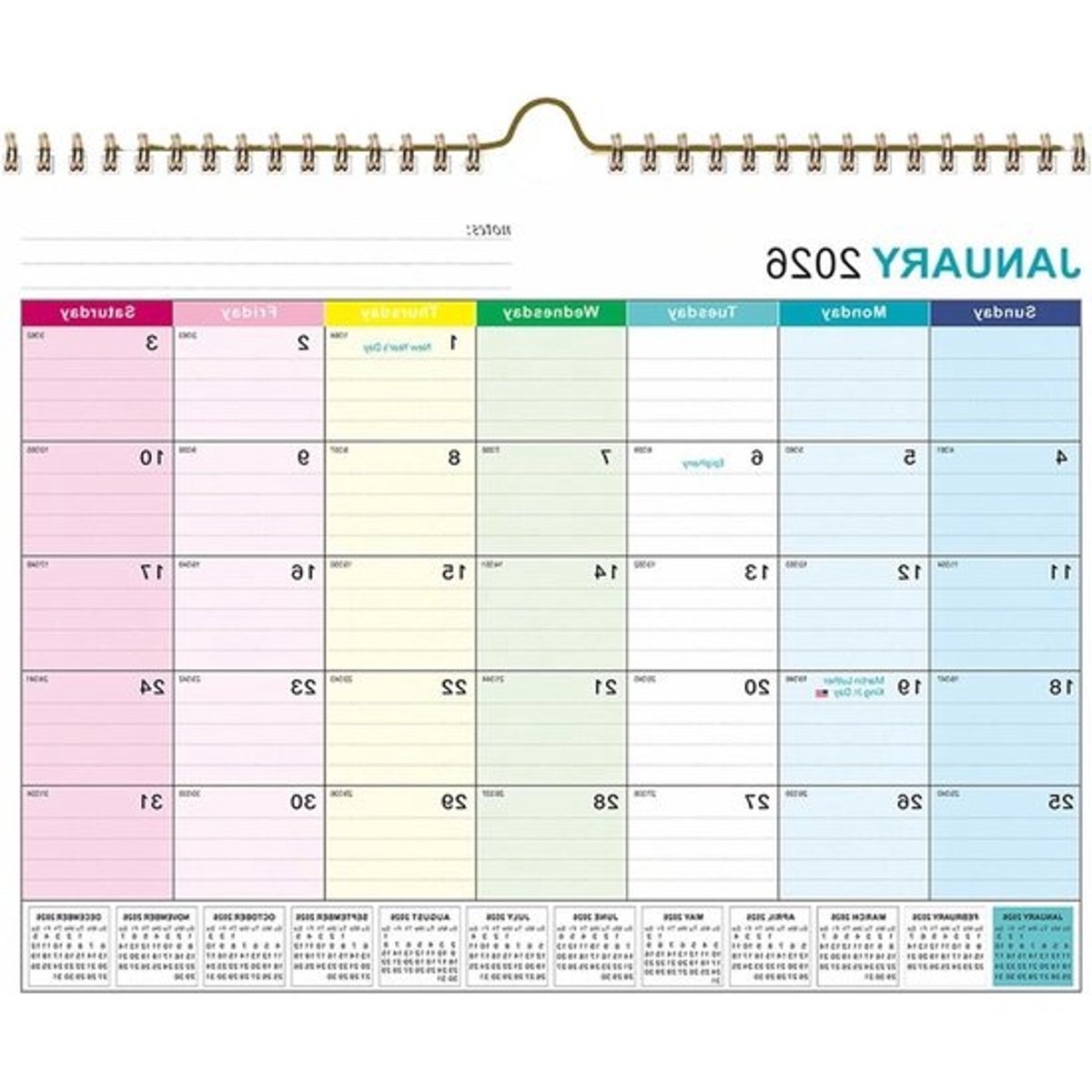 Bureaukalender 2026-2027 - Wekelijkse planner Dagelijkse planner - Gezinsplanning Afspraken bijhouden - 18 maanden planning - A4 formaat - Niet gespecificeerd