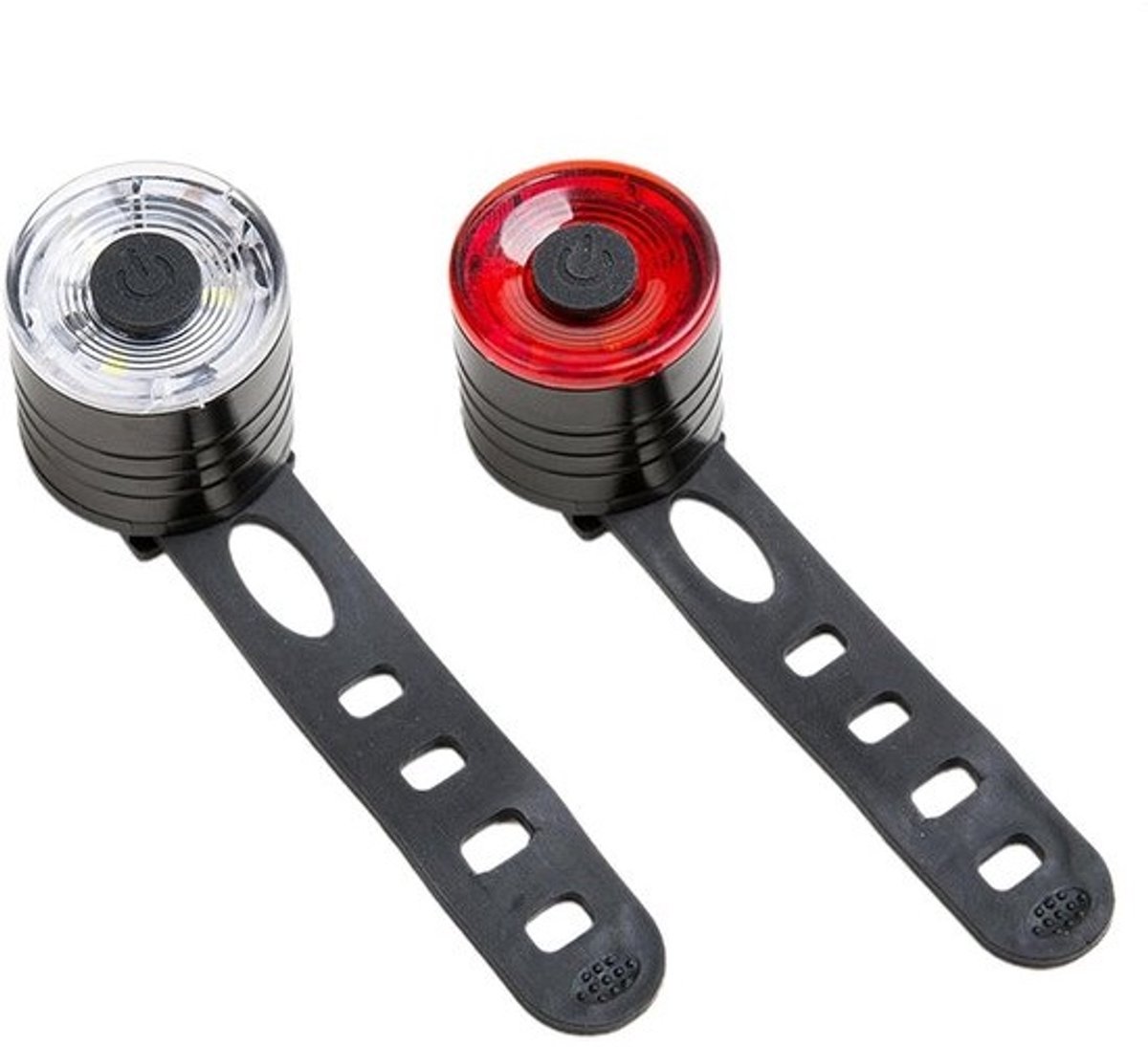 Fietsverlichting Set - Fietslamp LED - Veilig Fietsen - Waterdicht Ontwerp - Compact Formaat - Rood Wit