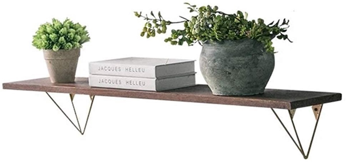 Multifunctionele Plank - Wandgemonteerd Opslagrek - Bruin - 80Cm