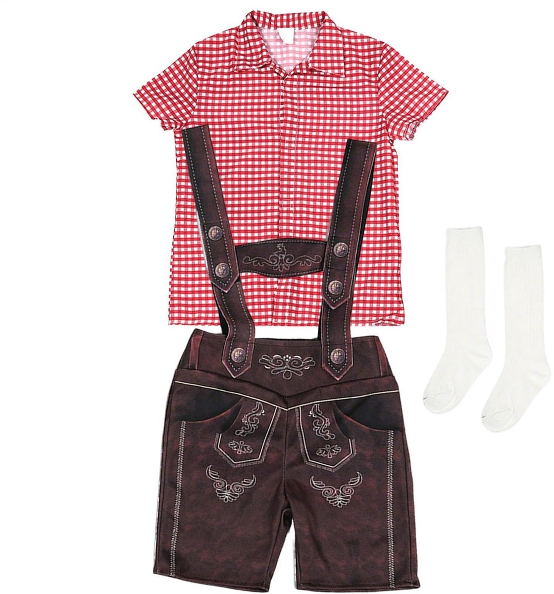 Kinderkostuum - Traditioneel Oktoberfest kostuum - Rood