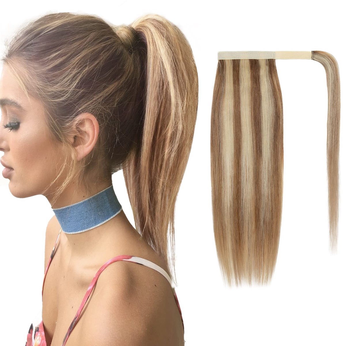 Paardenstaart Haarstuk - Lichtbruin/Blond 35 cm