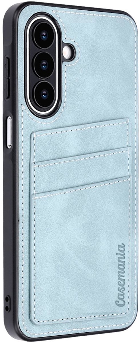 CaseMania Backcase hoesje geschikt voor Samsung Galaxy A27 - Effen Aqua - Kunstleer, TPU (Zacht)