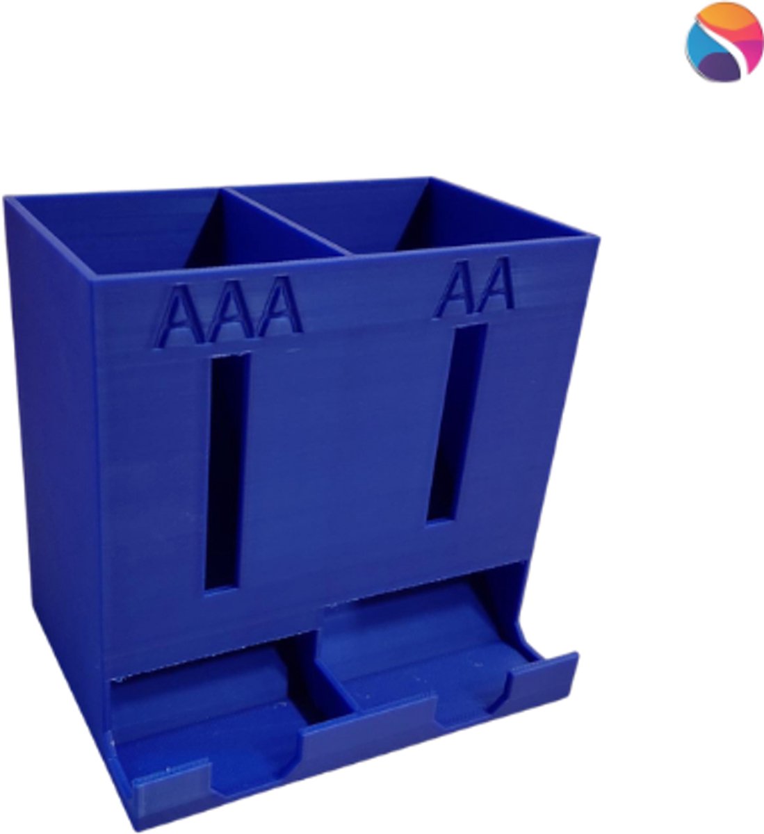Batterijhouder Blauw 10 x 10 x 8 cm – Overzichtelijk - Sorteren - Netjes Batterijen Opbergen