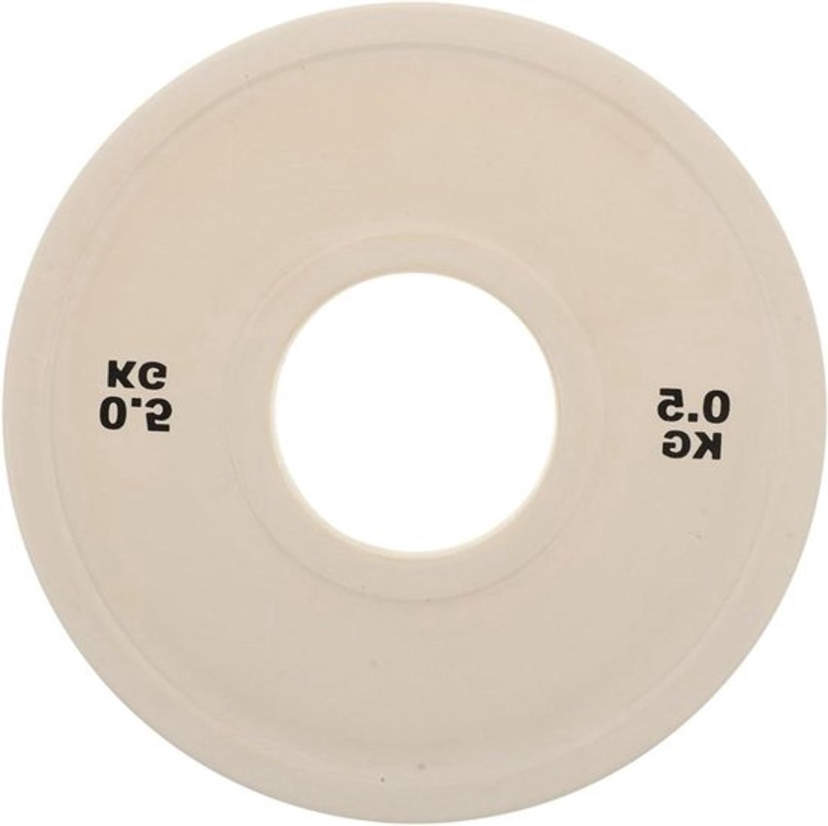 Fitness Gewichtsplaten - Fractionele Platen Kracht - Kracht Training - Rubberen Constructie - 14.5 cm - ivoor