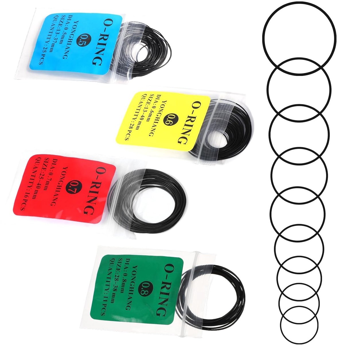 80 Stuks Waterdichte O-Ringen voor Horloges - Rubber Seal Kit voor Horloge Reparatie en Onderhoud