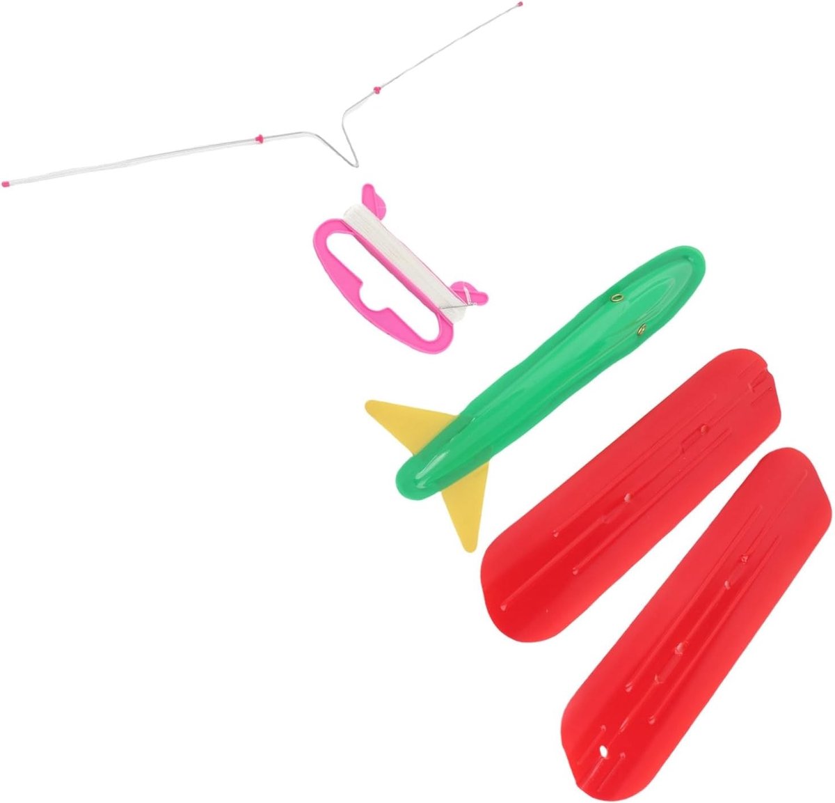 Lichtgewicht 3D Vliegtuig Vlieger, Eenvoudige Montage, Duurzaam PE PVC Materiaal, Perfect voor Buitenactiviteiten, Kamperen en Picknicken