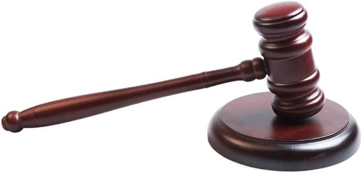 Voorzittershamer - Houten Hamer - Voorzittershamer Met Slagblok - Veilinghamer - voor Advocaten, Rechters, Veilingen, Rechtbanken