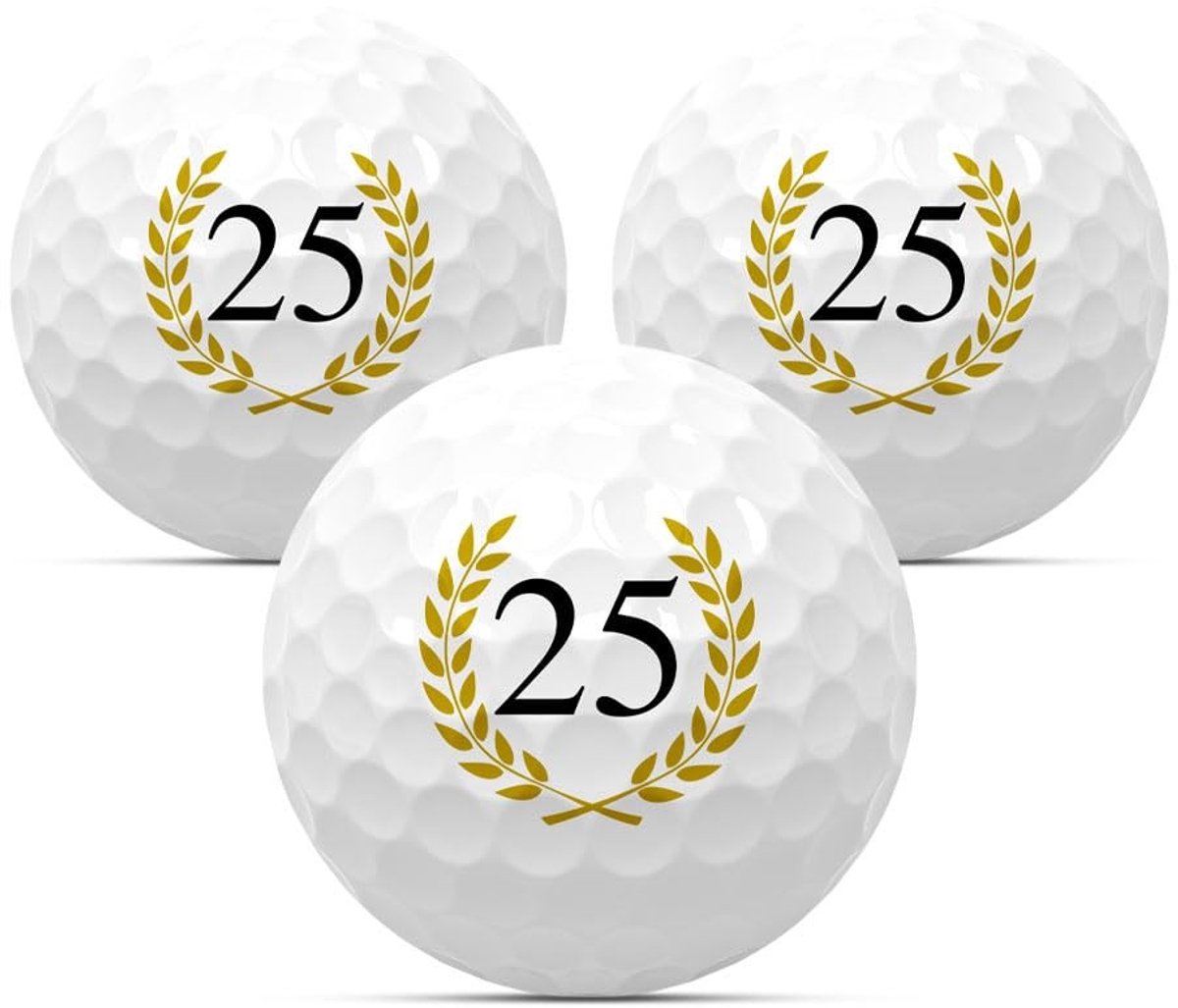 Golfballen Set van 3 - Gegraveerde Verjaardagsnummers