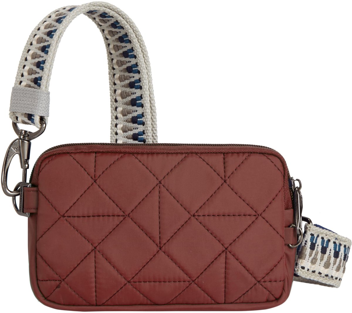 Boho Anti-Theft Sling Bag - Geometrisch Patroon Paprika