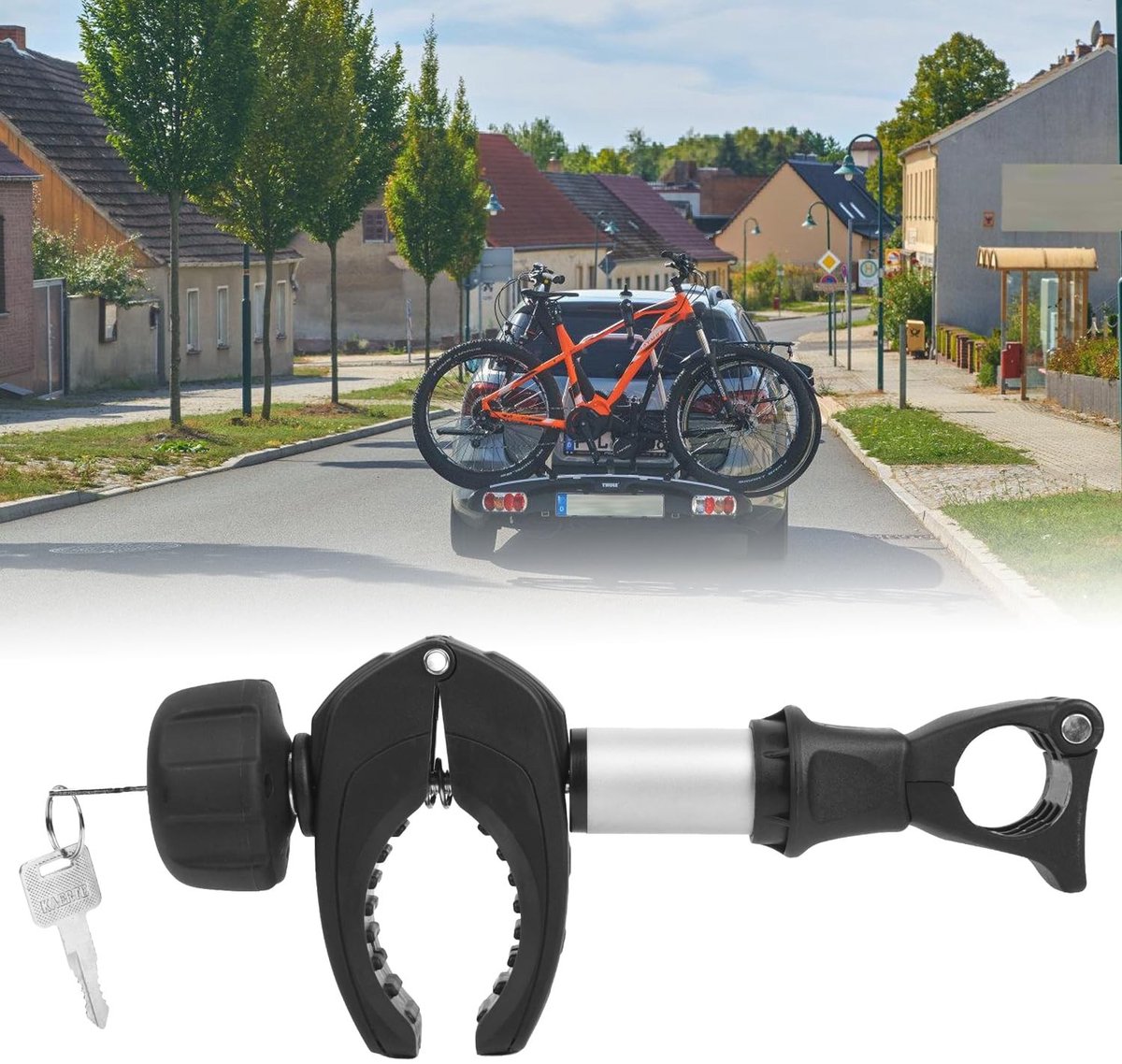 Framehouder voor Fietsendrager - 25 cm - Zwart