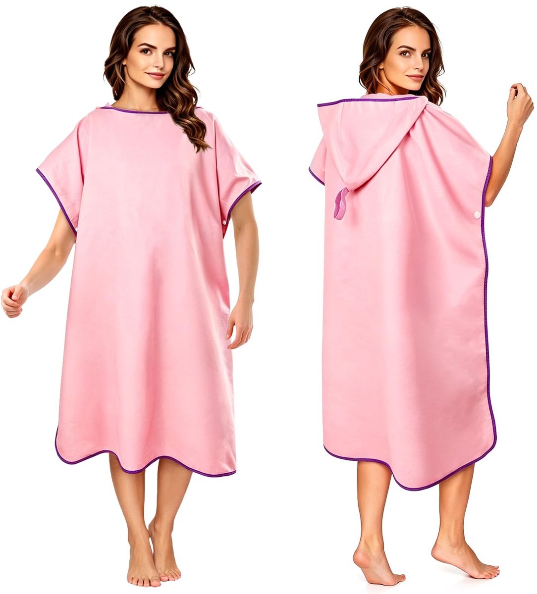 Badponcho Unisex - Sneldrogend Microvezel met Kap