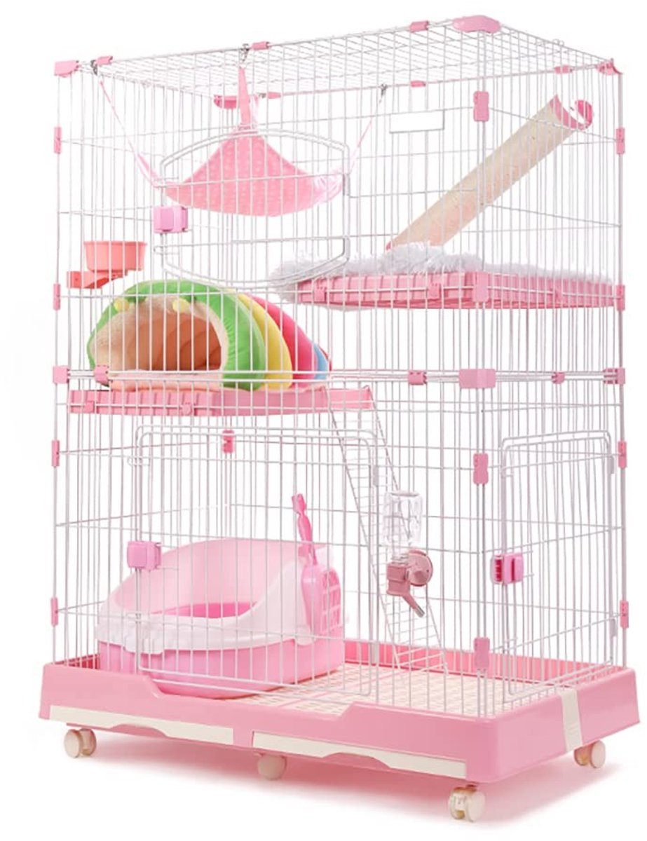 Opvouwbare Kattenkooi met Hammock - Roze