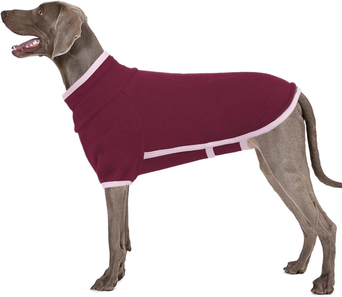 Hondentrui voor de Winter van Fleece - Zachte Fleece Pyjama's voor Honden met Reflecterende Strepen, Vrije Beweging en Warmte (Rood, 3XL)