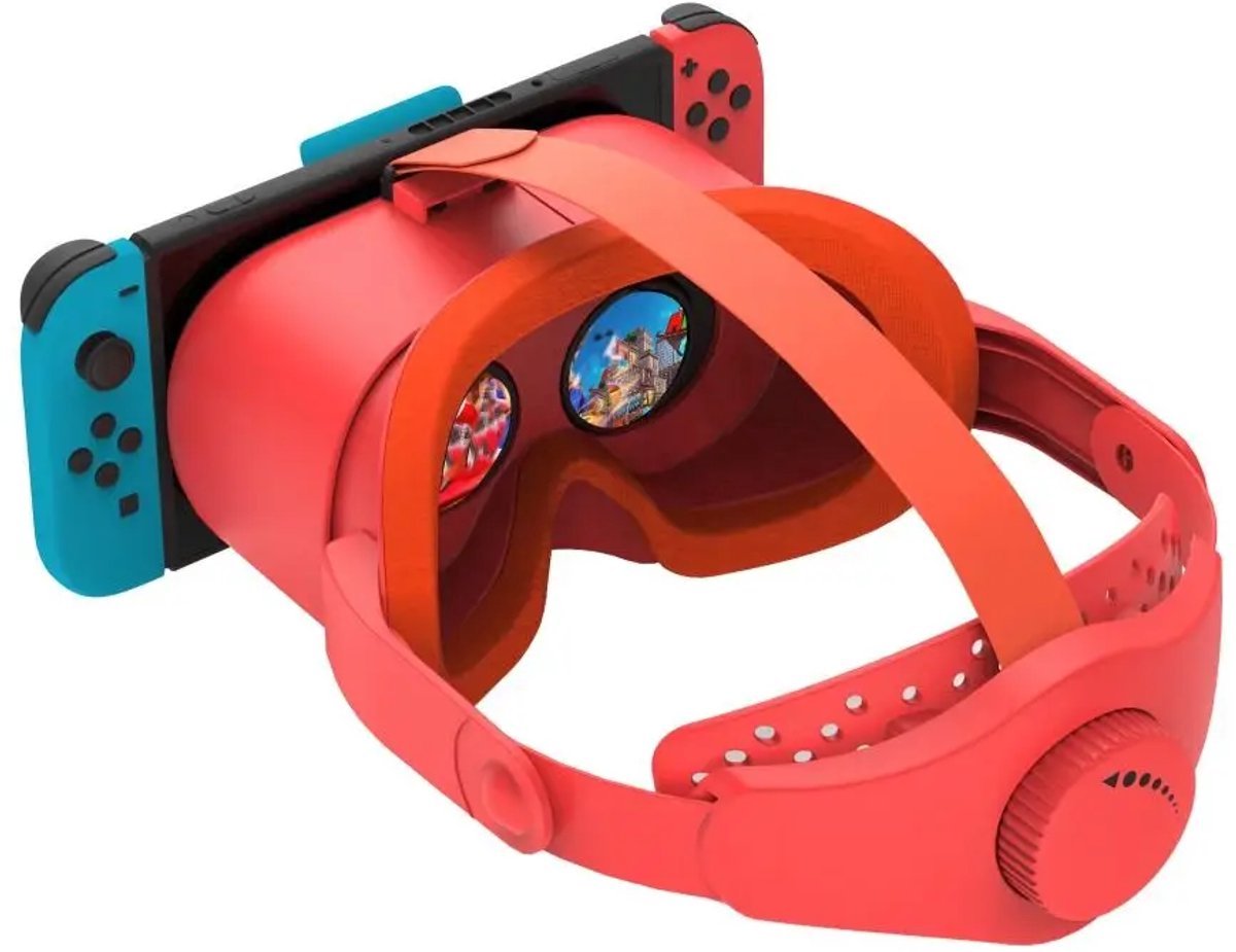 VR-bril geschikt voor Nintendo Switch/Switch OLED - met verstelbare HD-lenzen - 3D VR (Virtuele Realiteit) - Headset Games Accessoire Set - Switch VR Labo-bril Bril - Rood