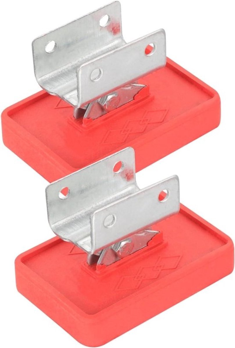 Ladderstabilisatoren - Ladderdoppen Rubberen Voetjes - Veilig Werken - Antislip Onderkant - 9.6x6.5CM - Rood