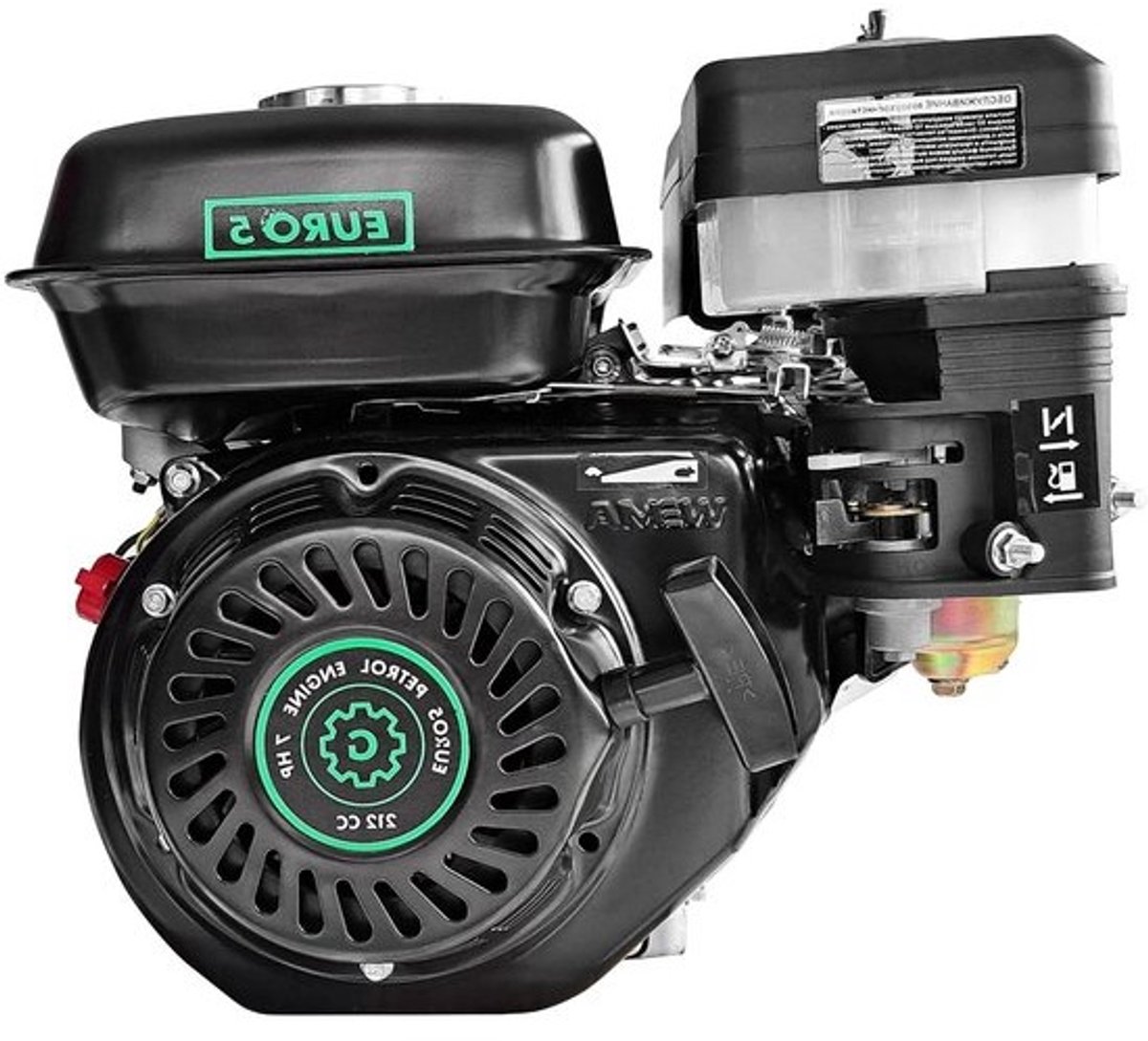 Benzinemotor Vervangingsmotor - 4-takt Motor - Machine Onderhoud - Euro 5 Gecertificeerd - 212 cm³ - Zwart